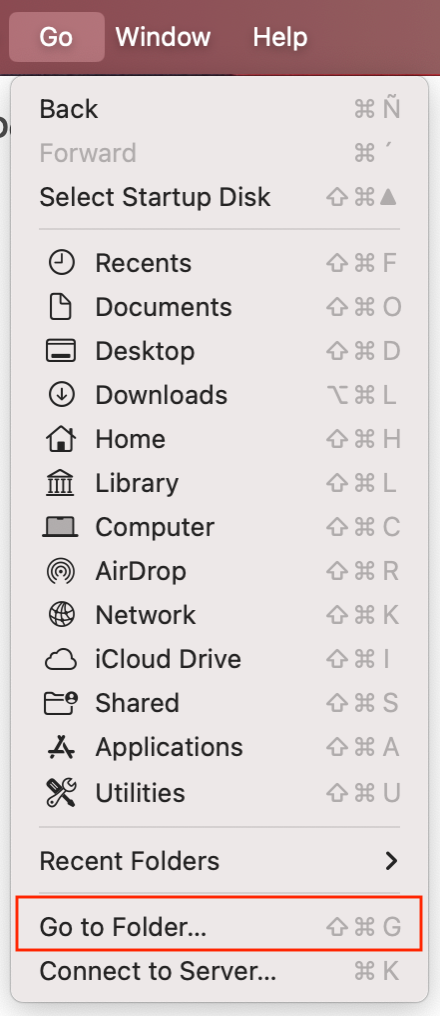 To use XProtect on your Mac, launch Finder, go to Go in the menu bar, and select Go to Folder.