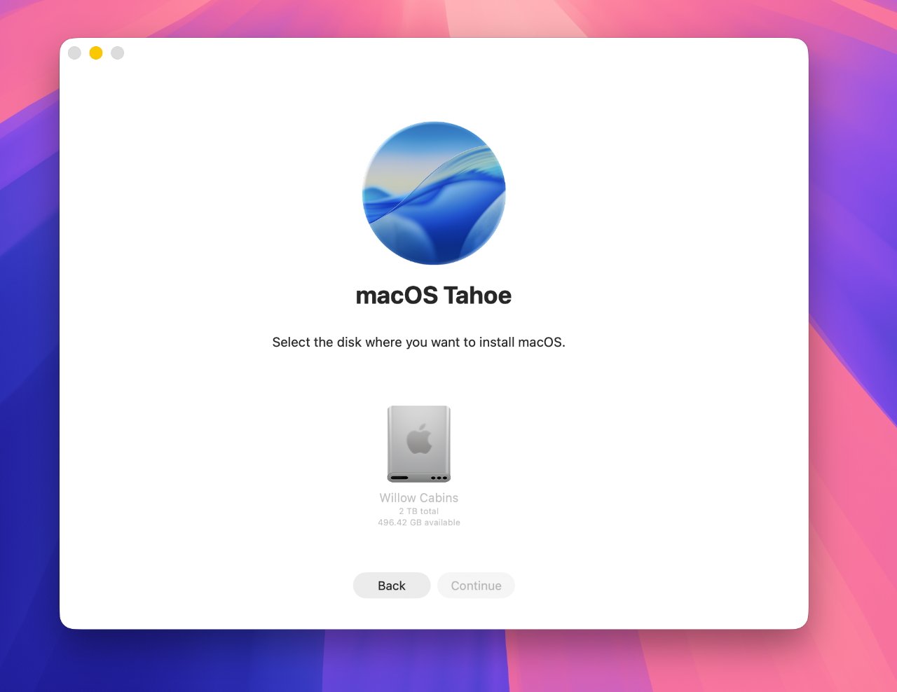 macOS reinstallation screen in Recovery on an Apple Silicon Mac, following on-screen instructions to reinstall the system after erasing.
