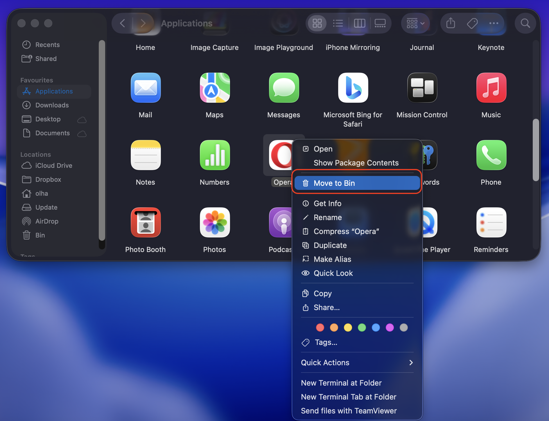 To delete the DuckDuckGo from your MacBook, drag it to the Trash or right-click on it and select the Move to Trash option.