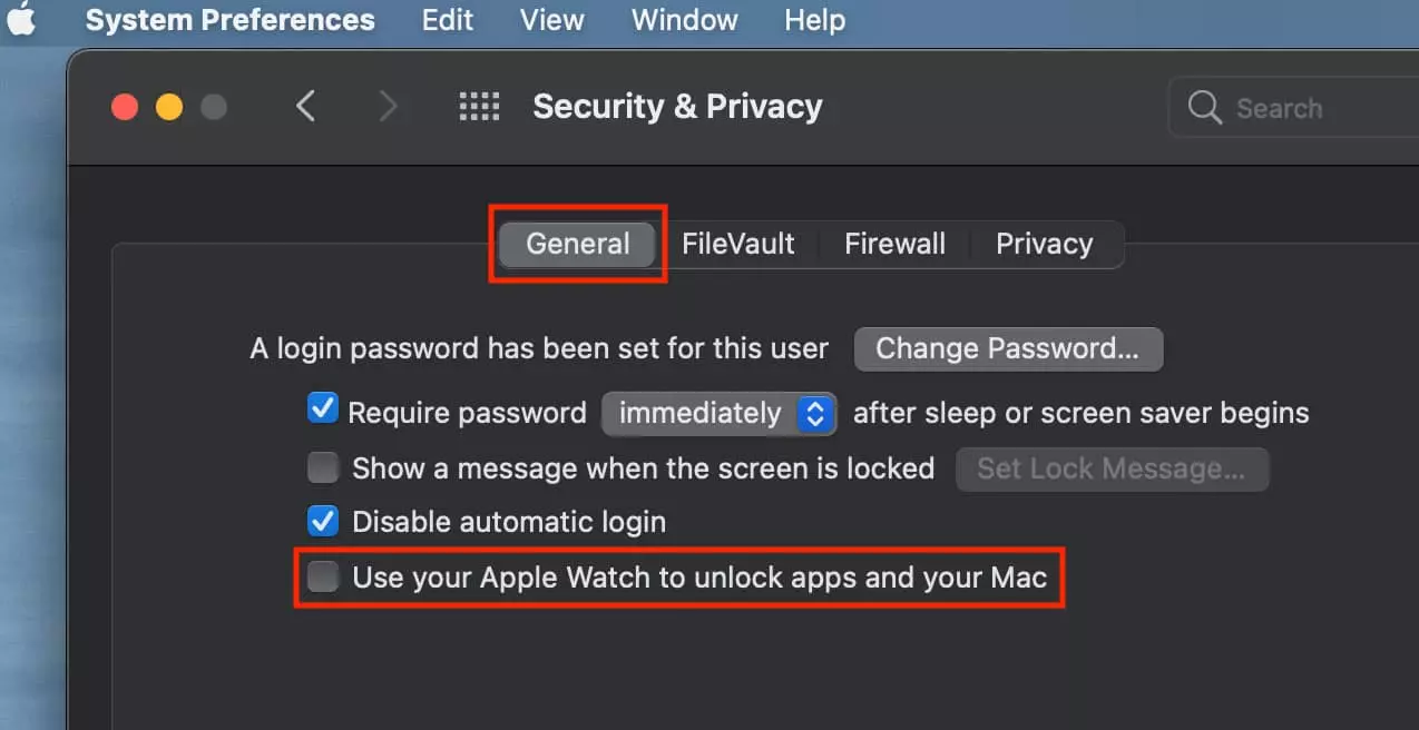 Go to System Settings, open Touch ID and Password, and toggle on Use your Apple Watch to unlock apps and your Mac to enable the feature.
