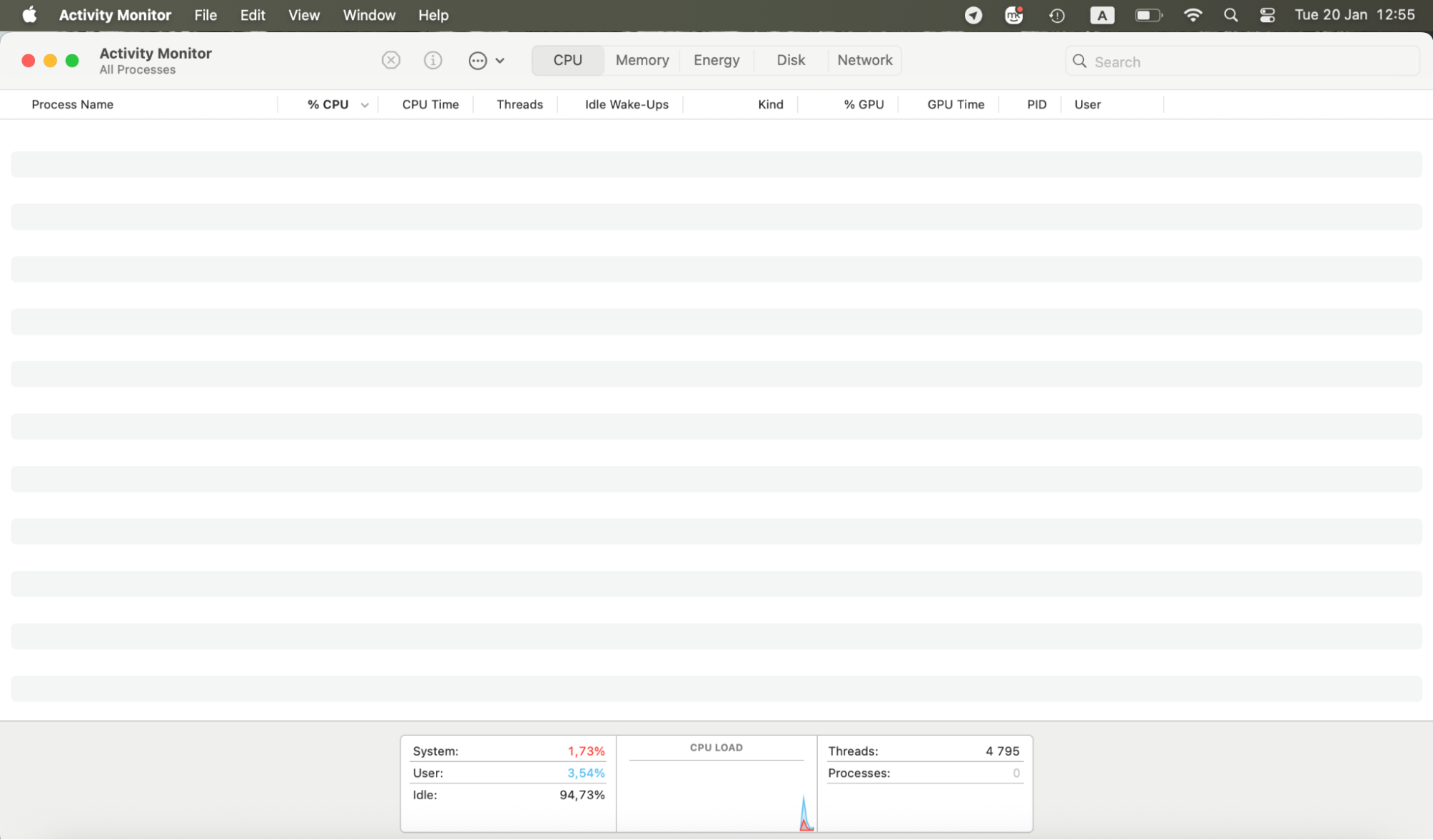 Activity Monitor displaying the rapportd process path /usr/libexec/rapportd to confirm it is a legitimate Apple system daemon for macOS.