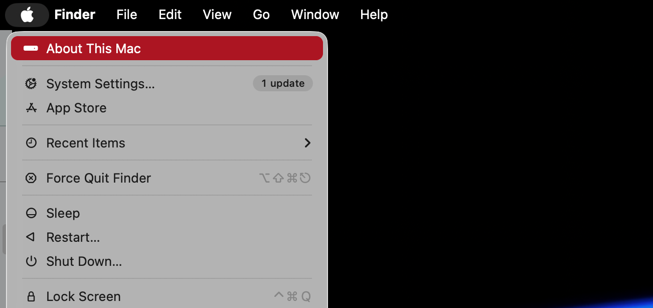 You can quickly check what type of Mac you have by using the 'About This Mac' panel. Start by clicking the Apple icon in the top left of your screen, then select 'About This Mac'.