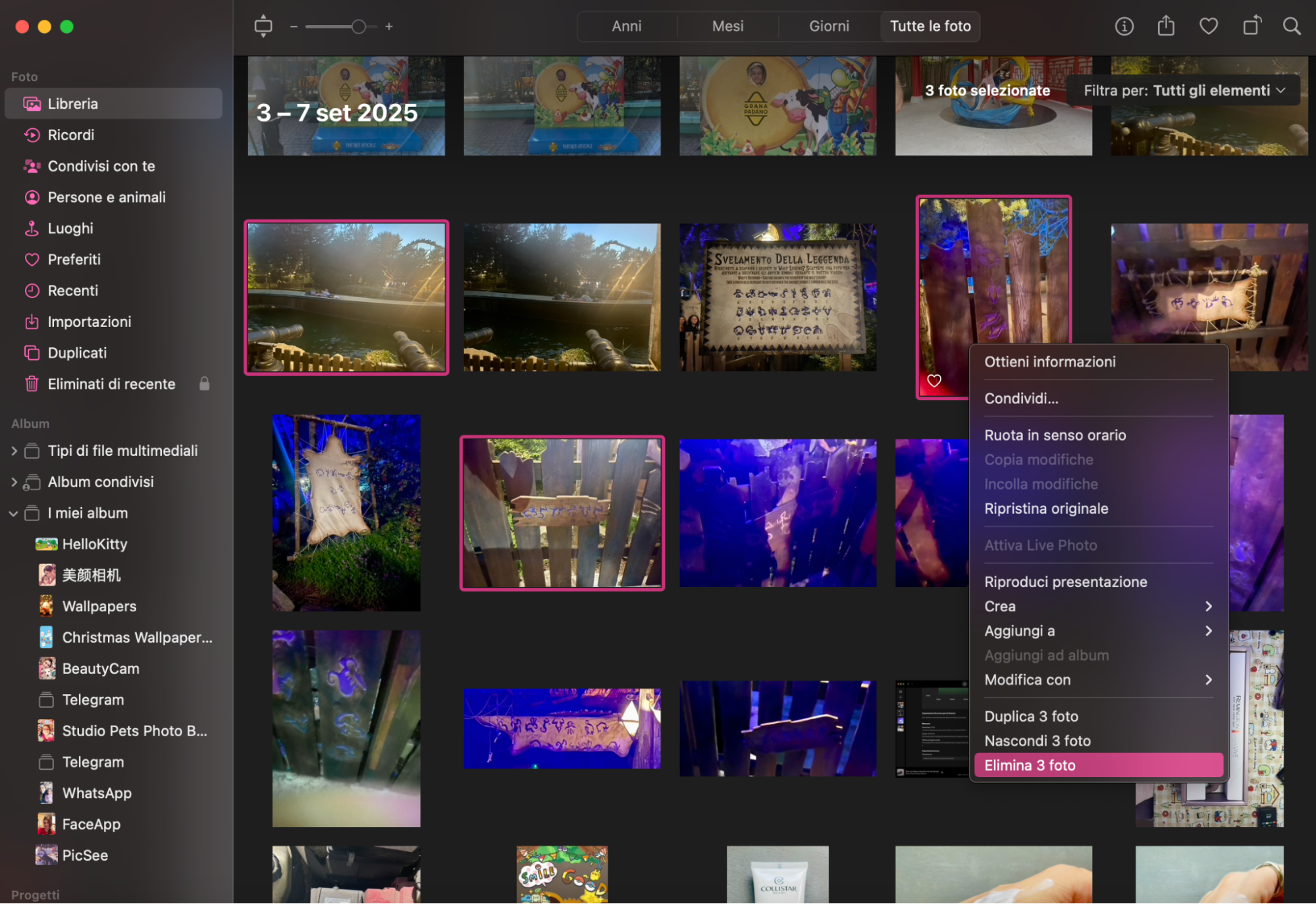 Per eliminare le foto dalla Libreria Foto su Mac, apri l’app Foto e seleziona le immagini che desideri eliminare. Fai clic destro su quelle selezionate, scegli Elimina foto dal menu a discesa e conferma l’azione. Infine, svuota il Cestino.