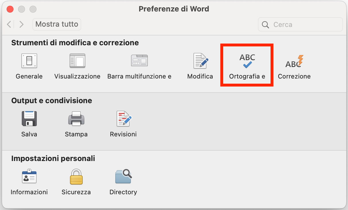 La funzione di controllo ortografico automatico potrebbe rallentare Microsoft Word sul tuo Mac. Accedi alle sue impostazioni nelle Preferenze di Word.