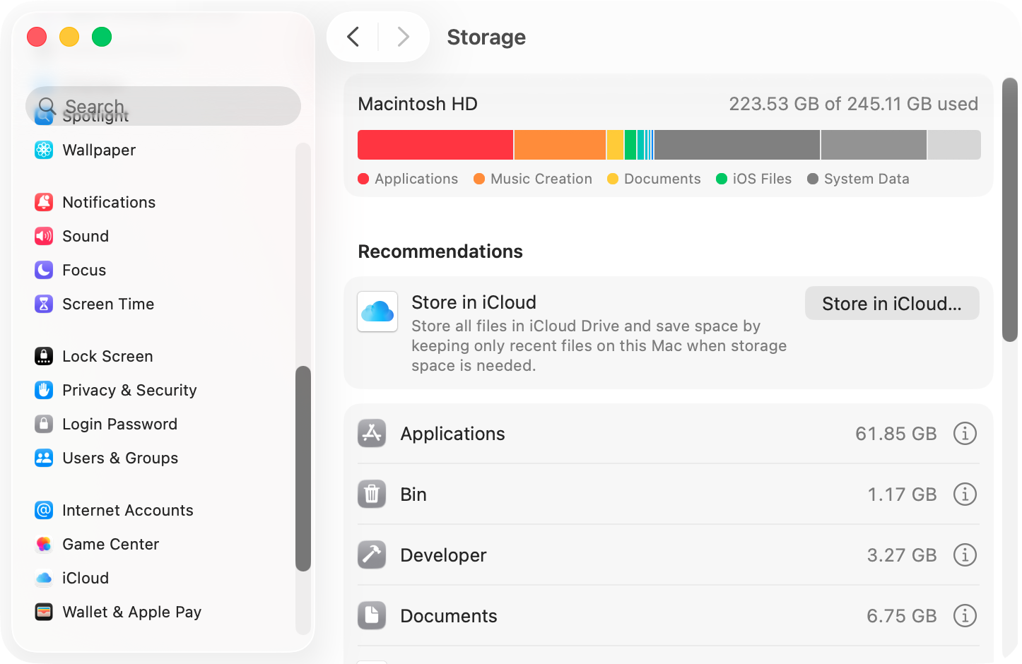 Other users can check their System Settings to see what data they have stored on your Mac, so they can choose what to delete. Ask them to delete anything they no longer need, which is wasting your disk space.