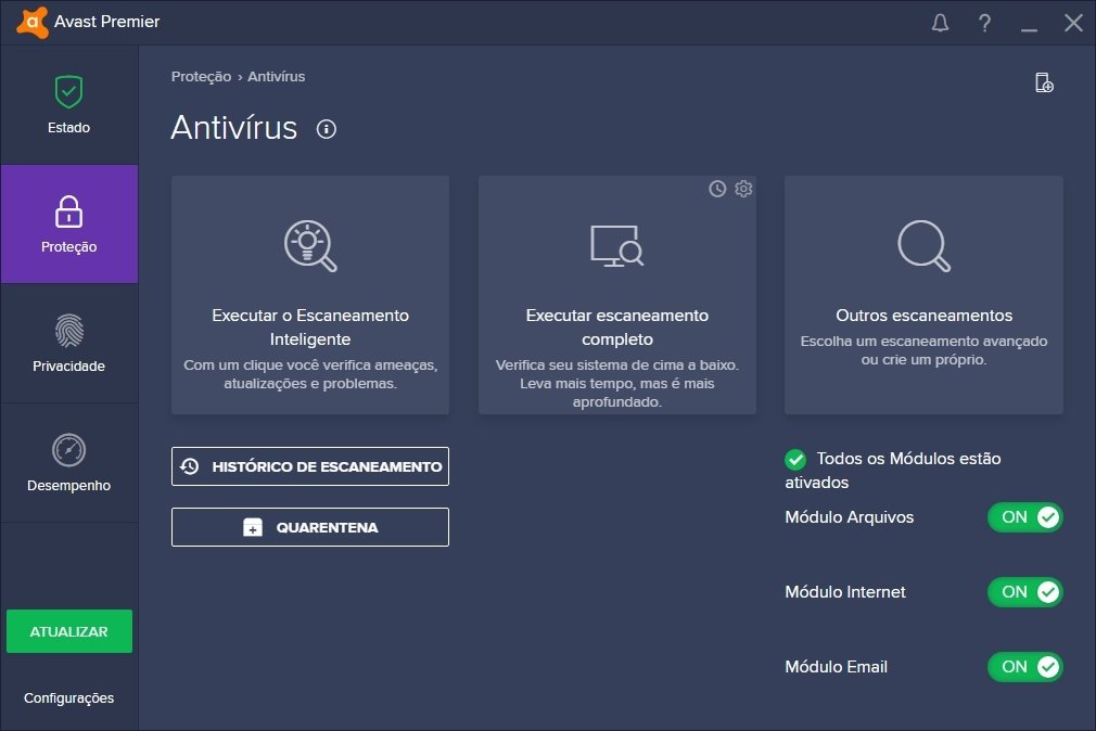 O Antivirus Avast pode ser um bom antivírus básico gratuito. Para mais opções, você precisa pagar pela versão Premium.