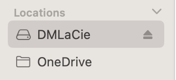 Once you've chosen the files you wish to transfer to your external hard drive, you'll then need to select your external hard drive. You can do this via the left-hand toolbar. Paste your items here.