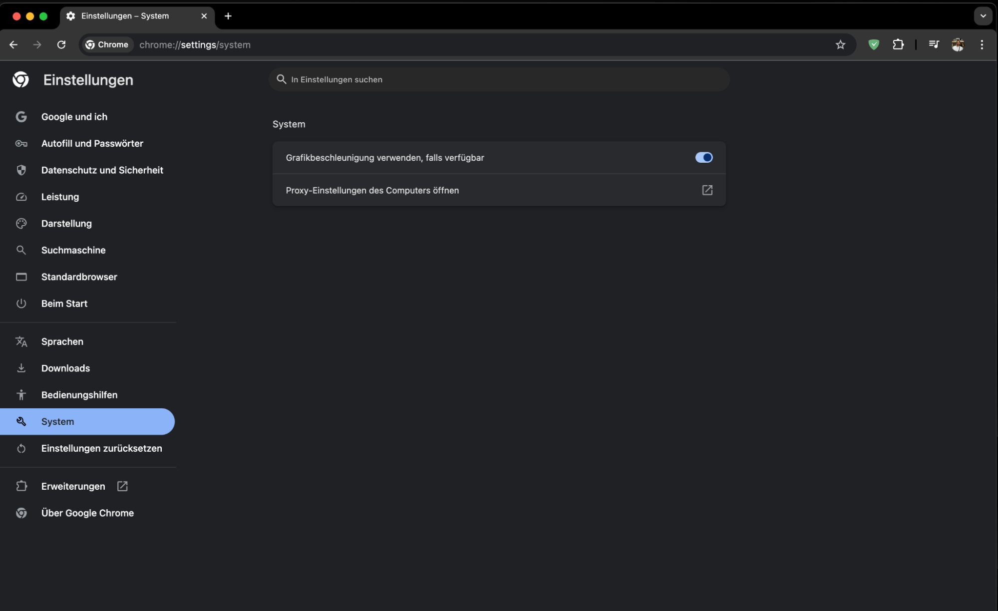 Deaktivieren Sie Grafikbeschleunigung verwenden, falls verfügbar, um die Hardwarebeschleunigung zu deaktivieren und die Leistung von Chrome zu verbessern.