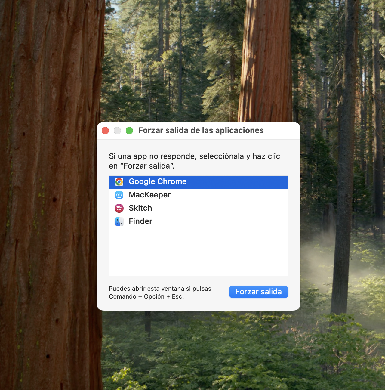 Para restaurar los iconos de tu escritorio, reinicia Finder y reinicia tu Mac. Tras hacer clic en el menú Apple de la barra de menús y elegir la opción Forzar salida, haz clic en Finder y pulsa el botón Reiniciar.