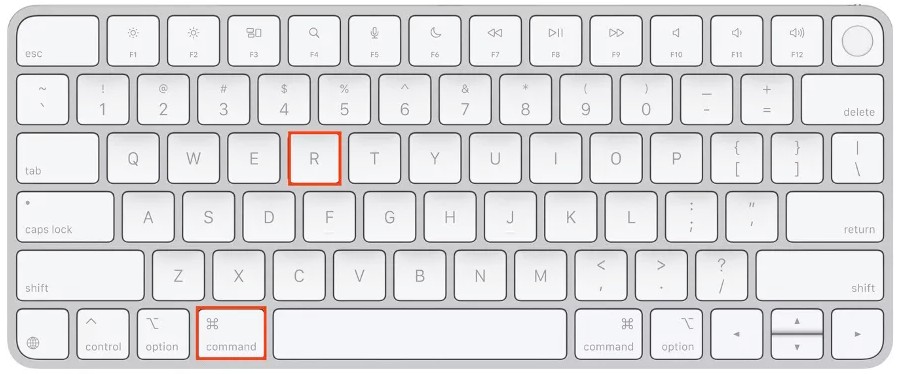 Restart your MacBook and immediately hold Command + R to enter macOS Recovery Mode and access tools like Disk Utility and macOS reinstall.