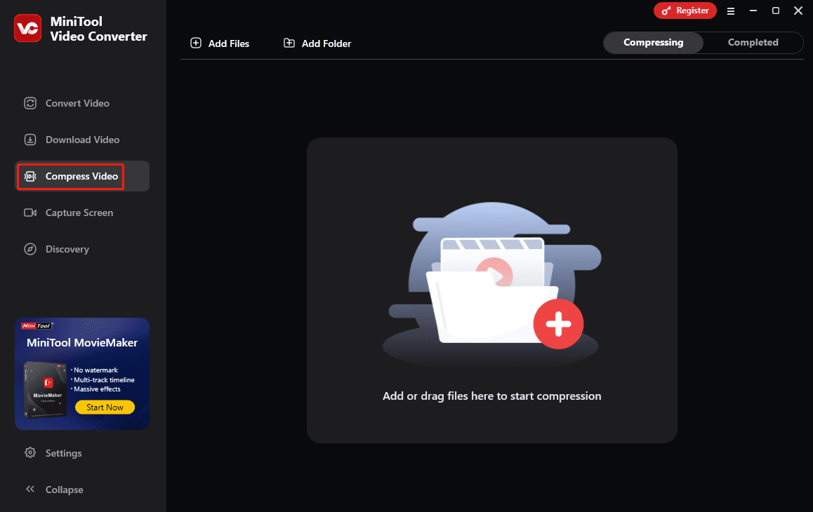 Open your chosen compression app, drag the MOV file into its window, adjust the compression level, then export the smaller video back into Finder.