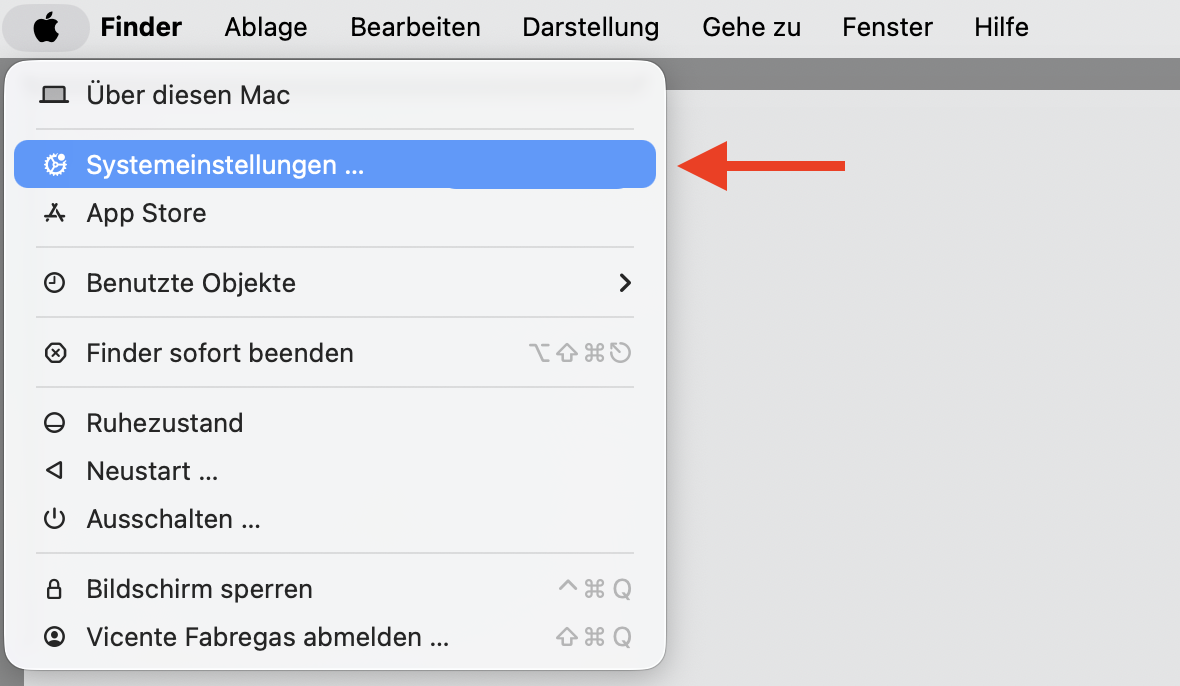 Wenn iCloud Drive so viel lokalen Speicher auf Ihrem Mac belegt, aktivieren Sie den Optimierten Speicher, indem Sie zum Apple-Menü gehen und Systemeinstellungen auswählen.
