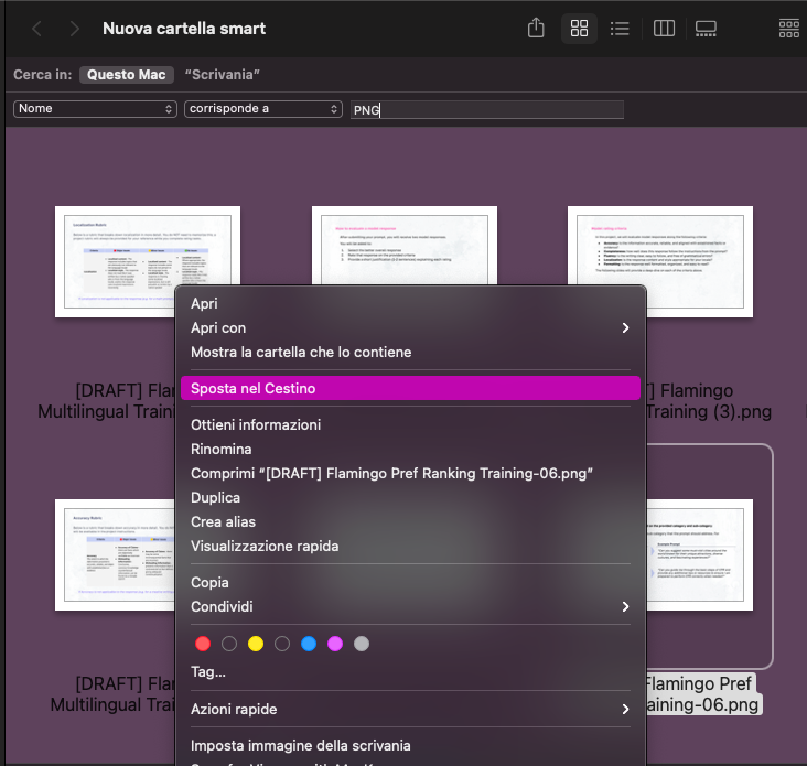 Una cartella smart all'interno del Finder sul Mac, che può essere utilizzata per trovare i file duplicati. Eliminare tutti i duplicati per liberare spazio su Mac.
