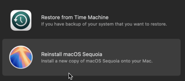 You may be experiencing system glitches and startup errors relating to the macOS installed on your device. To repair an OS issue, benign by turning off and on your Mac. Once you turn on your device, press and hold Command + R until you see the Utilities window. Select Reinstall macOS and follow the on-screen instructions.
