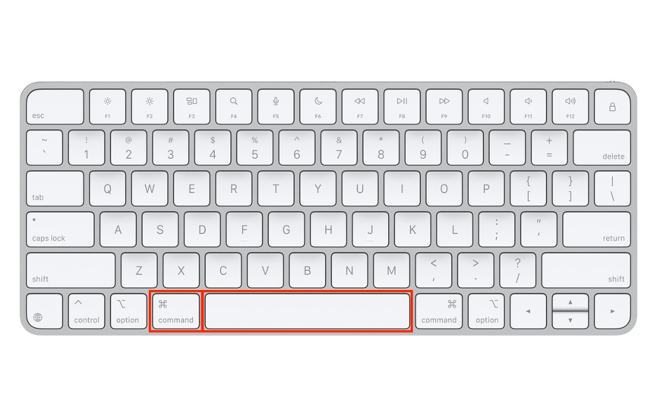 To view files on Mac using your keyboard, press Command + Space to open Spotlight and search Finder.