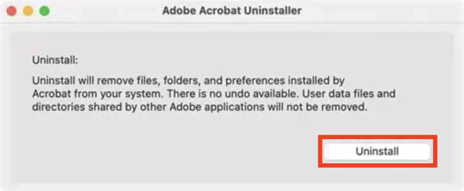 The Adobe Acrobat Uninstaller on Mac. When you want to know how to delete Adobe Acrobat from Mac, run the Acrobat Uninstaller from inside the Adobe Acrobat folder.