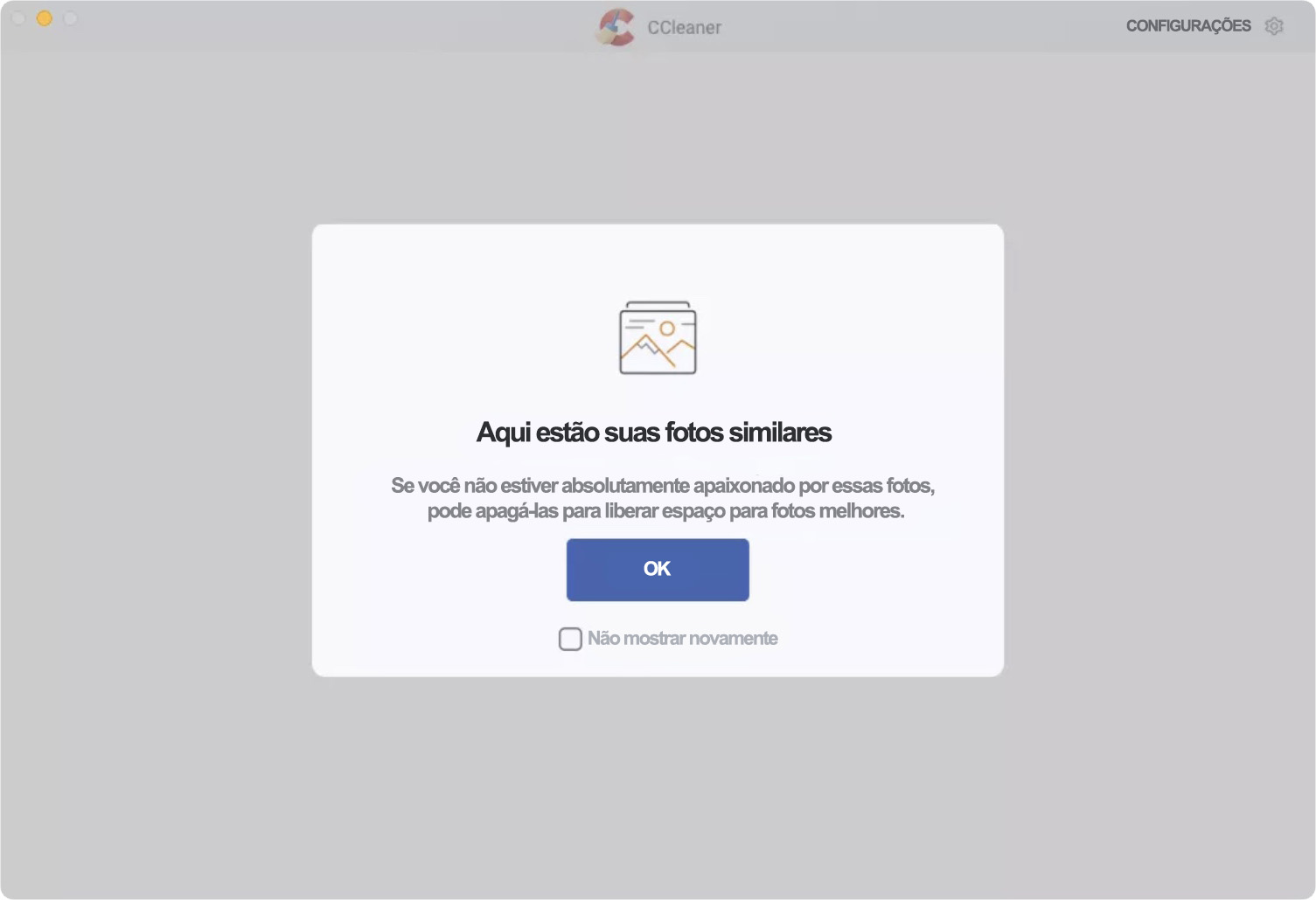 Use o CCleaner para identificar fotos similares no seu Mac. Se você encontrar duplicatas, pode removê-las e organizá-las como achar melhor.