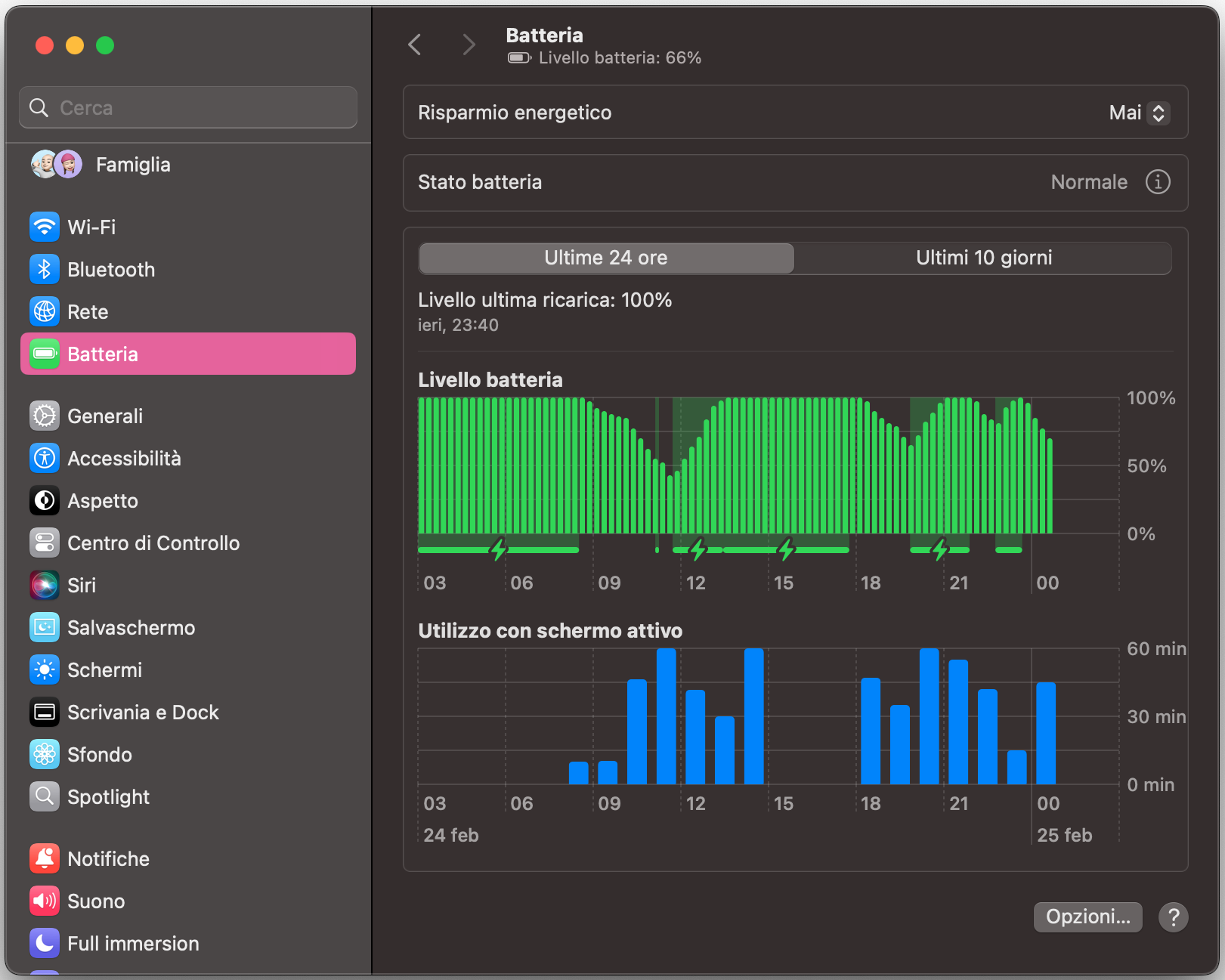 Il modo migliore per risparmiare batteria è attivare la Modalità risparmio energia, ed è facilissimo. Ti basta aprire Impostazioni di Sistema e fare clic su Batteria.