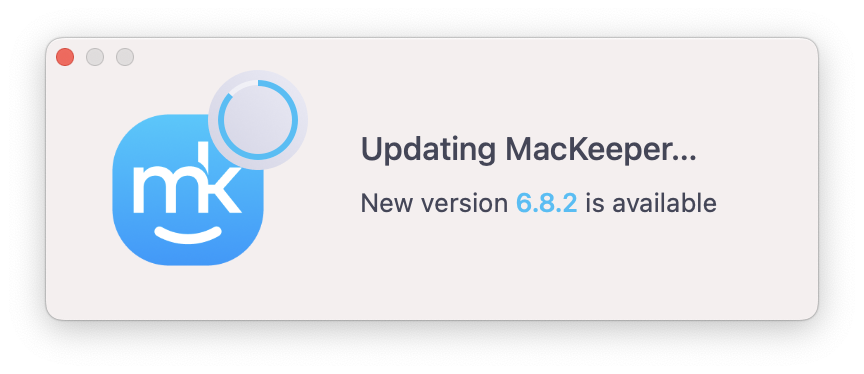 The MacKeeper app is updating on a Mac. It now includes a more varied check for updates for enhanced performance and security.