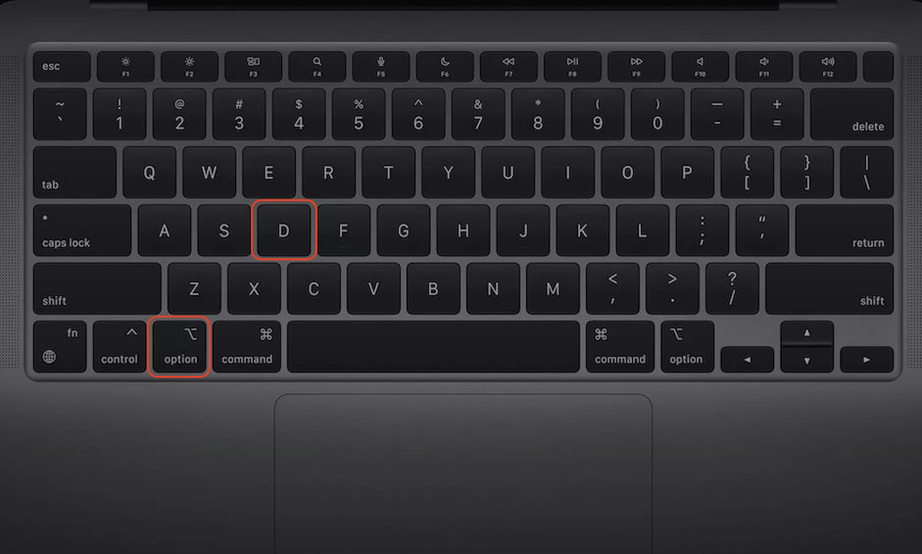 For å fortsette, gå til skjermen med oppstartsalternativer og trykk på Command + D på Macens tastatur.