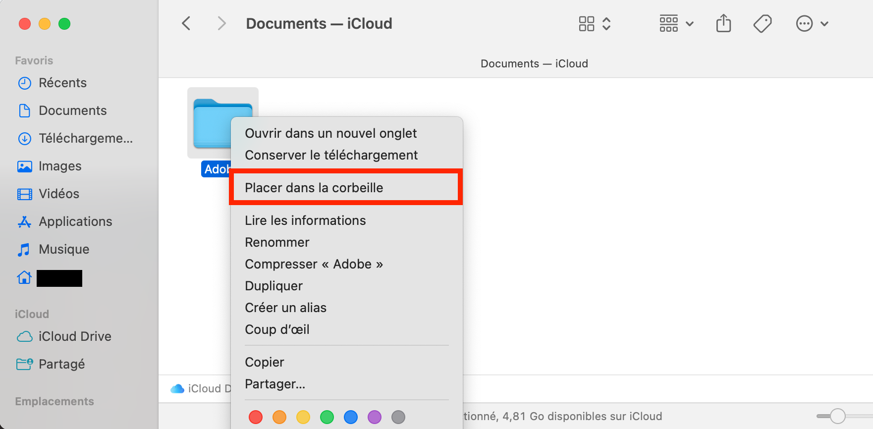 Pour libérer de l’espace dans iCloud Drive, commencez par ouvrir Finder avec Spotlight. Votre compte iCloud Drive peut prendre de la place sur votre disque dur Mac.