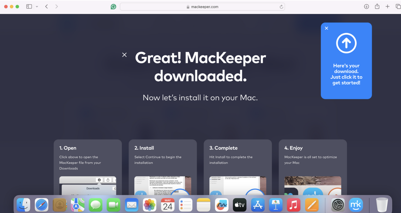 Per gestire gli elementi di login con l’aiuto di MacKeeper, inizia scaricando questa app di terze parti sul tuo MacBook.