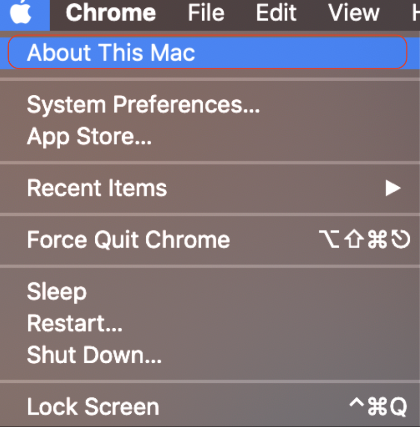 The About This Mac option inside the Apple menu on Mac. To free up storage when you find macOS Monterey cannot be installed on Macintosh HD, first check your storage stats to see how much free space you have.