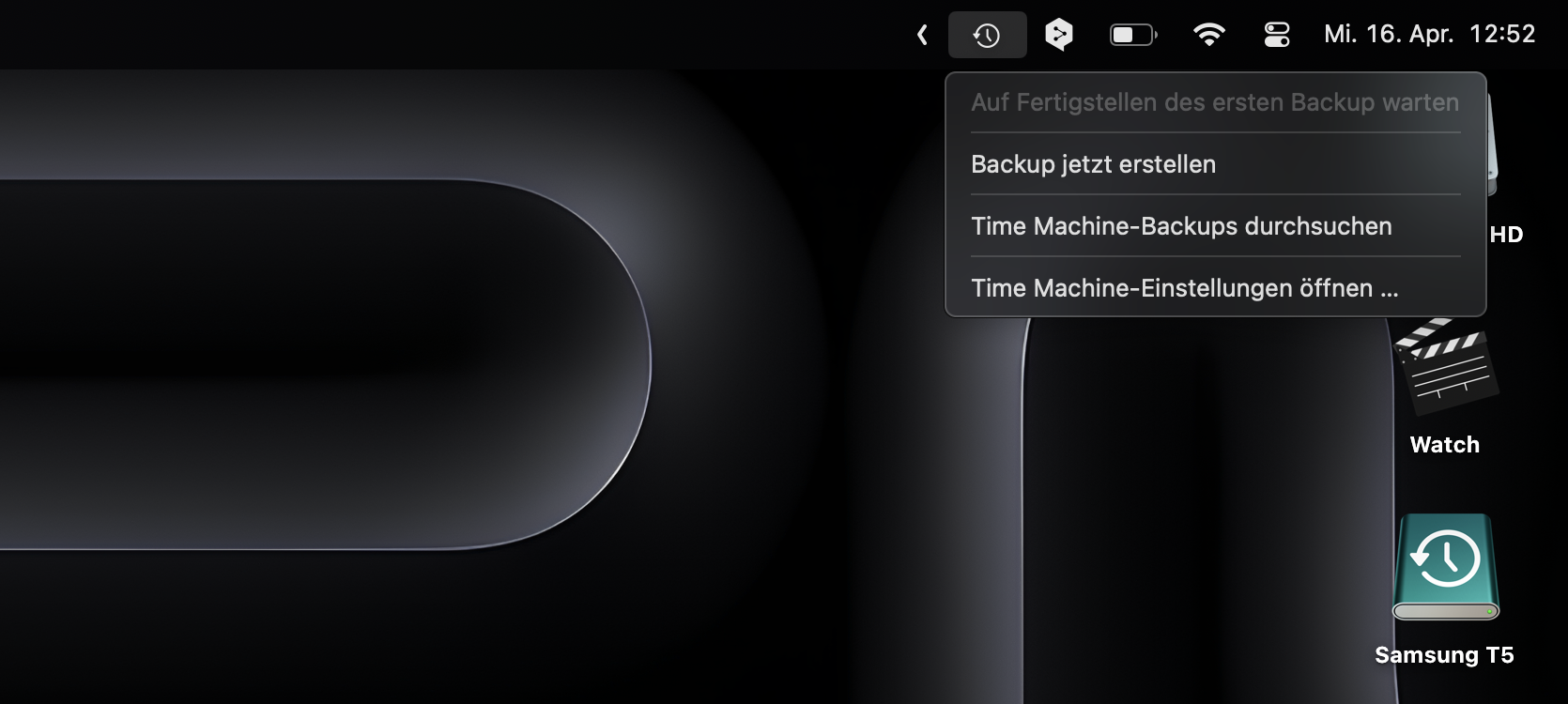 Sie können auch eine Sicherung Ihres Macs starten, indem Sie auf das Time Machine-Symbol in der Menüleiste klicken und Backup jetzt erstellen auswählen. Sie können auch eine Sicherung Ihres Macs starten, indem Sie auf das Time Machine-Symbol in der Menüleiste klicken und Backup jetzt erstellen auswählen.