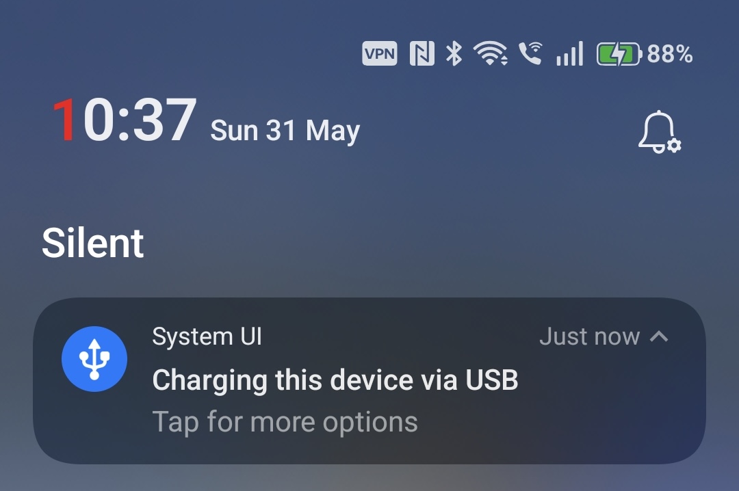 Connect your Android phone or tablet to your Mac with a USB cable, then swipe down from the top of the device and tap on the USB connection notification.
