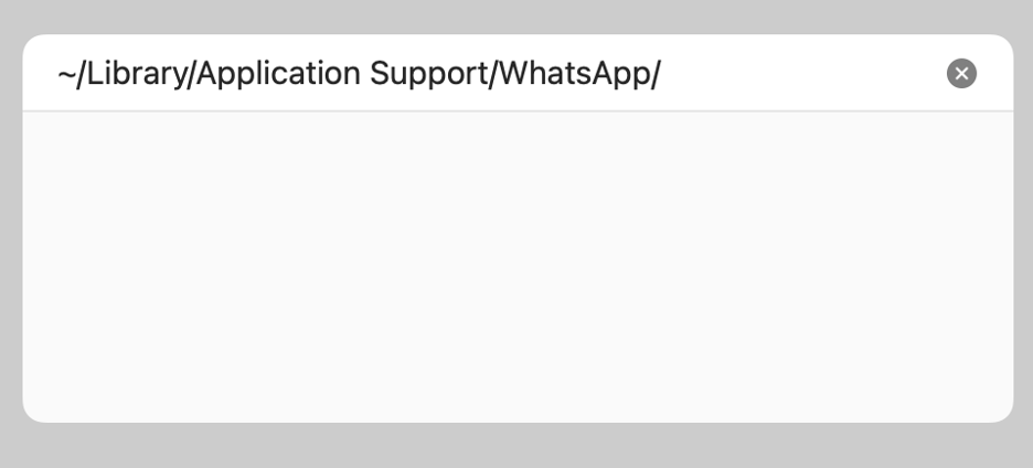 To delete WhatsApp additional files from your Mac or MacBook, use the search box to find leftover files and folders.