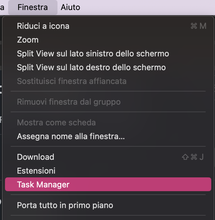 Google Chrome include un Task Manager integrato, che puoi usare per controllare e chiudere le schede che consumano troppa RAM o CPU.