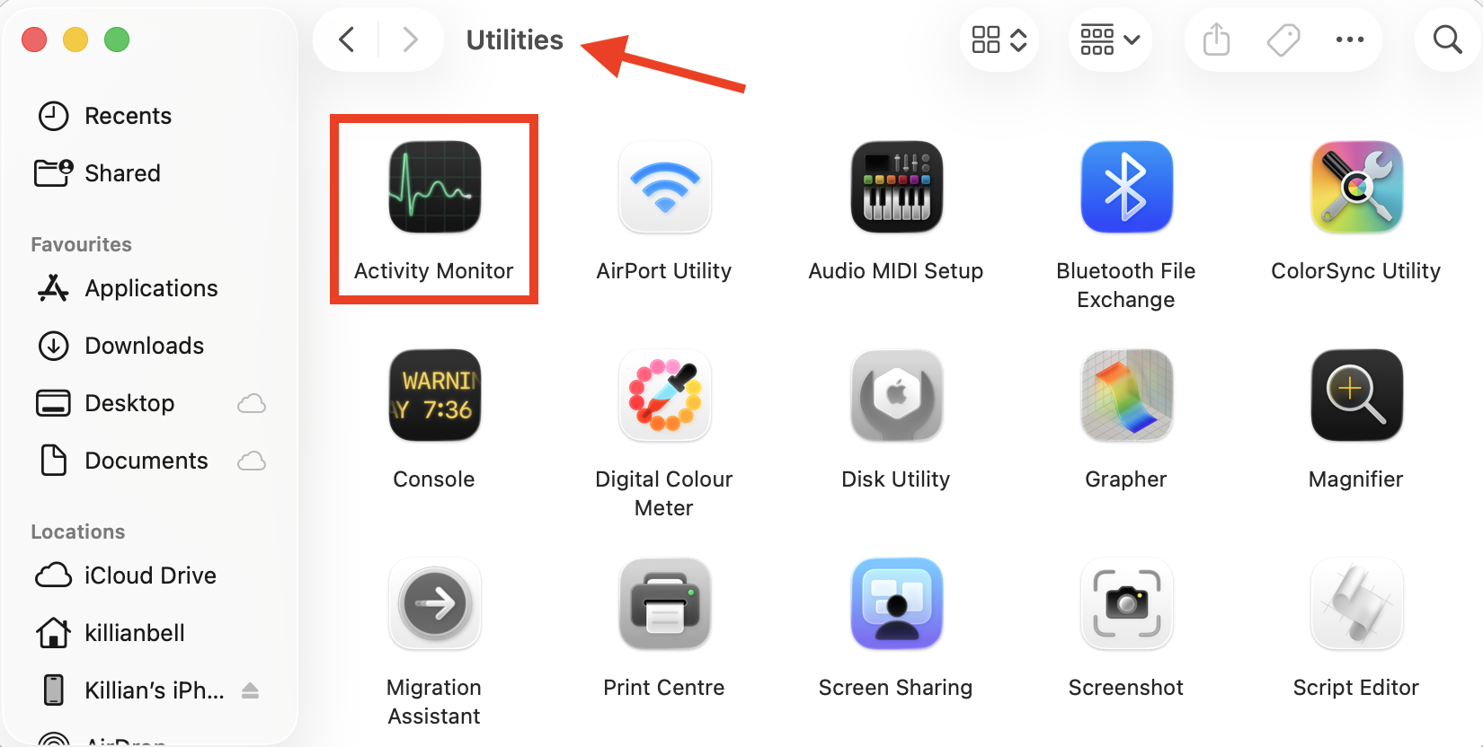 Activity Monitor inside the Applications > Utilities folder on Mac. You can use Activity Monitor to force quit the suggestd process when it hogs system resources and slows down your computer.