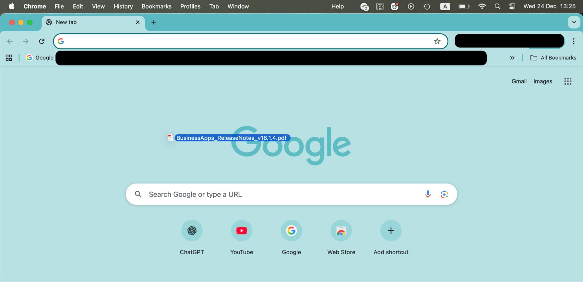 Open Chrome and drag the protected PDF into a new tab to view the document and prepare it for saving an unlocked copy.