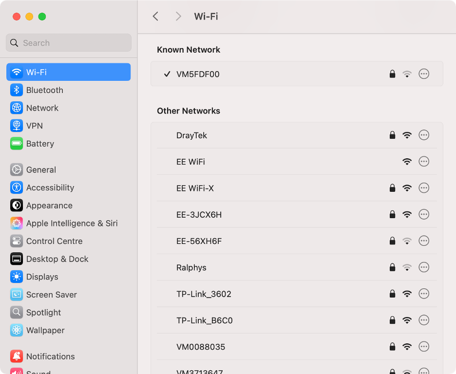 To change to a different network and solve the privacy preferences issue on your macOS, select Wi-Fi from the sidebar, then choose a new network.