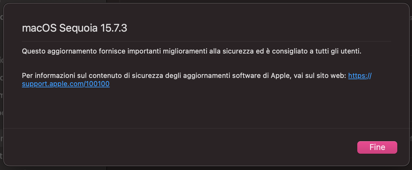 Quando sei pronto per aggiornare il software, comparirà sullo schermo il contratto di licenza di Apple. Fai clic su Accetto per iniziare l’aggiornamento.