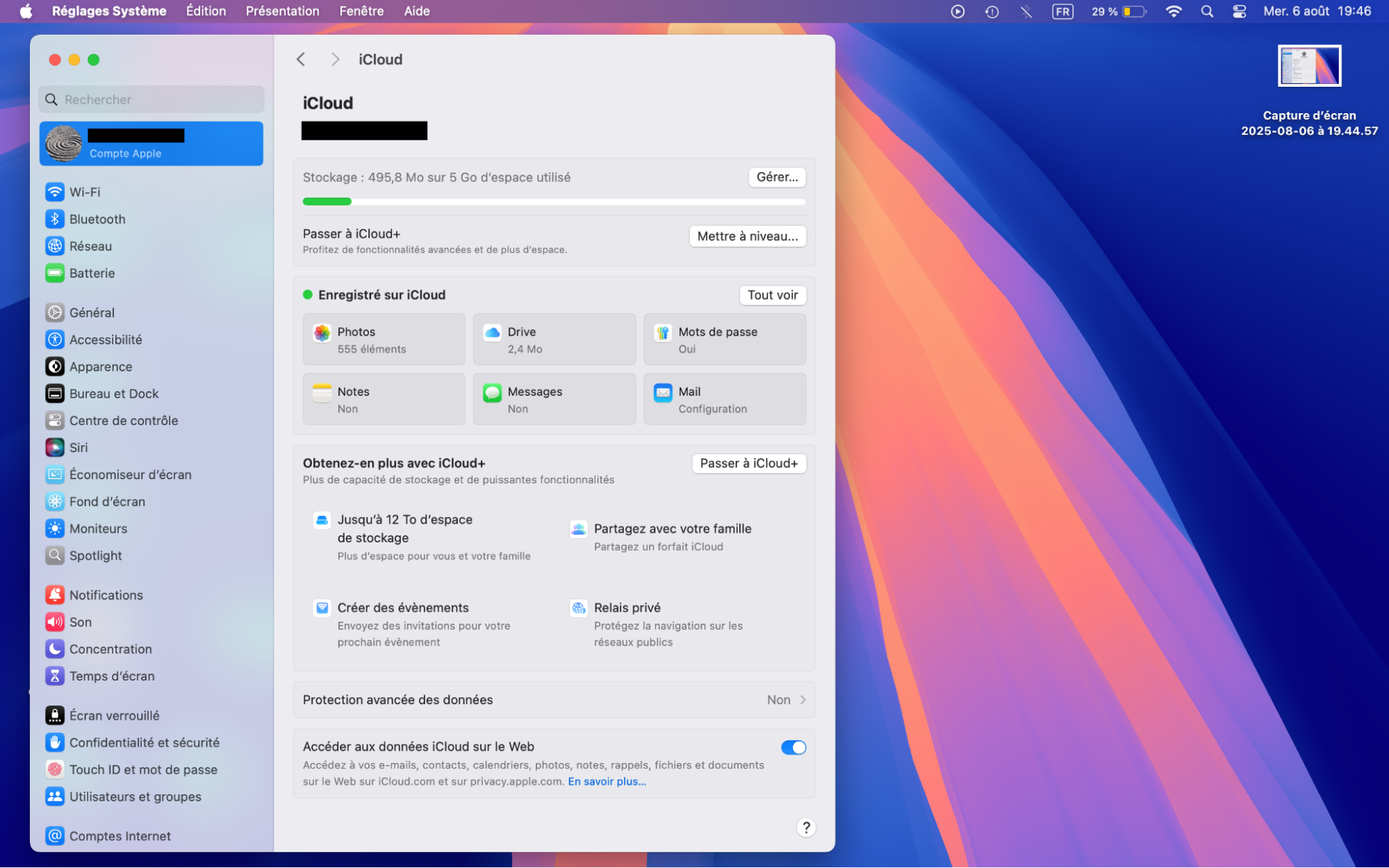 Allez dans la section Photos de vos réglages iCloud pour vous assurer que votre Mac organisera et sauvegardera vos images de manière directe et automatique.