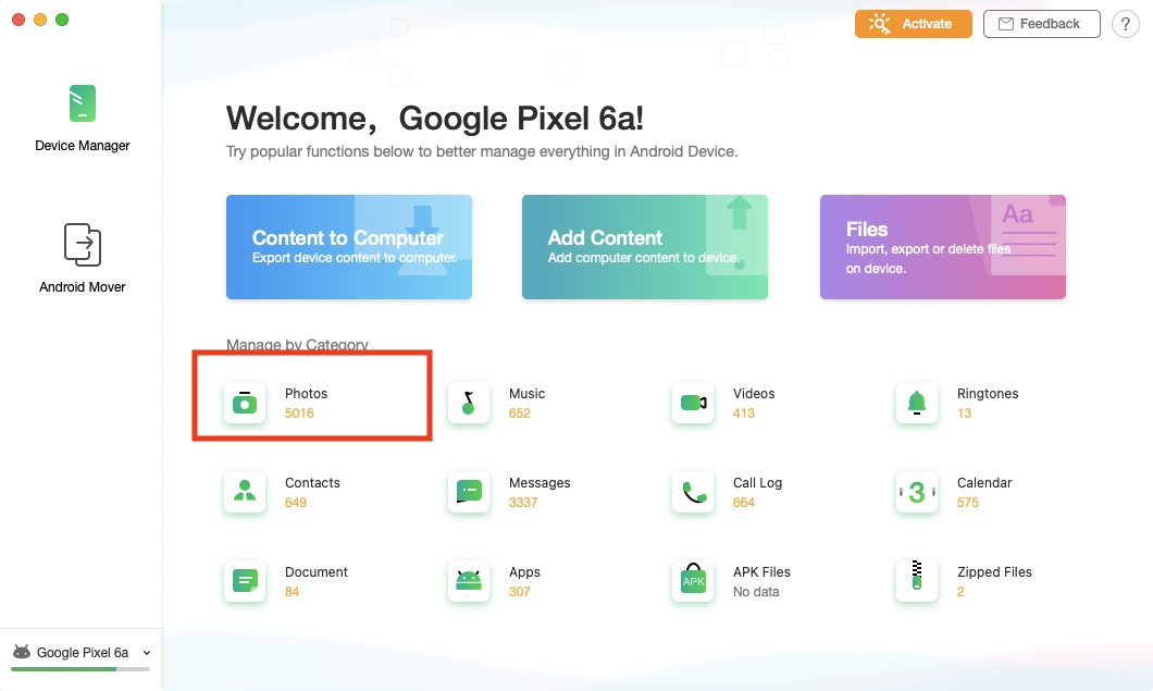 After you've enabled USB debugging on your Android device, you'll need to install the AnyDroid Android app. Give it permission to access your phone's storage and any other other permissions it needs.
