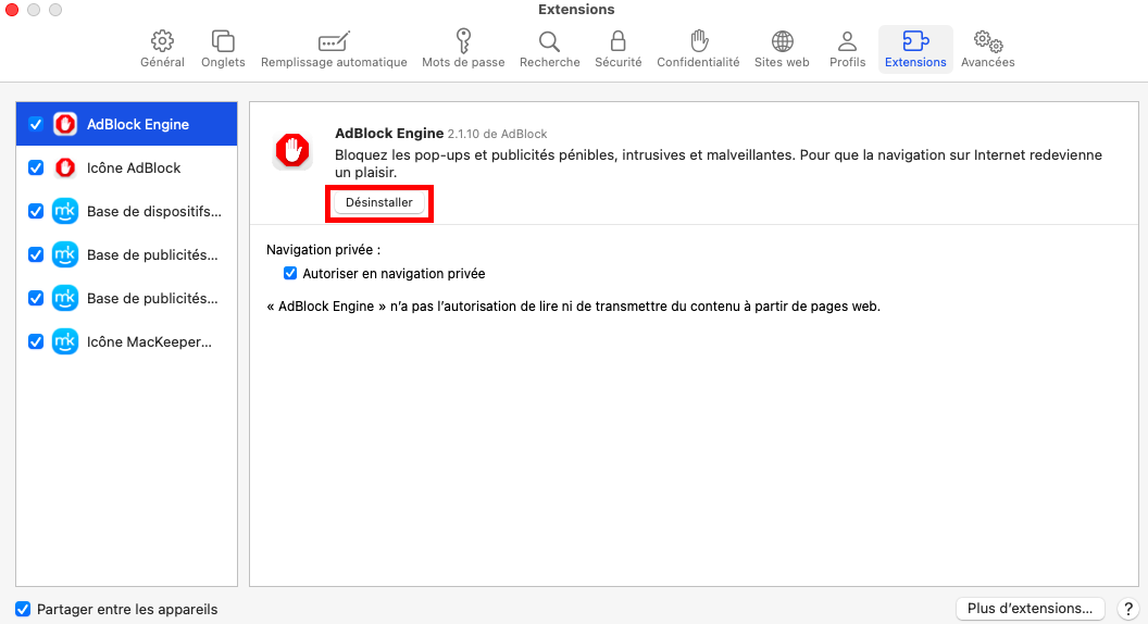 Si vous avez trouvé l'extension problématique, désinstallez-la ou réinstallez-la. Si vous avez trouvé l'extension problématique, désinstallez-la ou réinstallez-la.