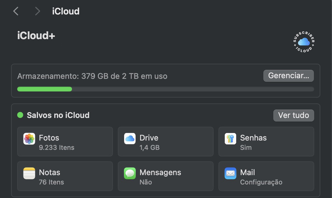Pode ser necessário marcar a caixa ao lado de Fotos do iCloud se a versão do seu macOS for anterior ao Catalina.