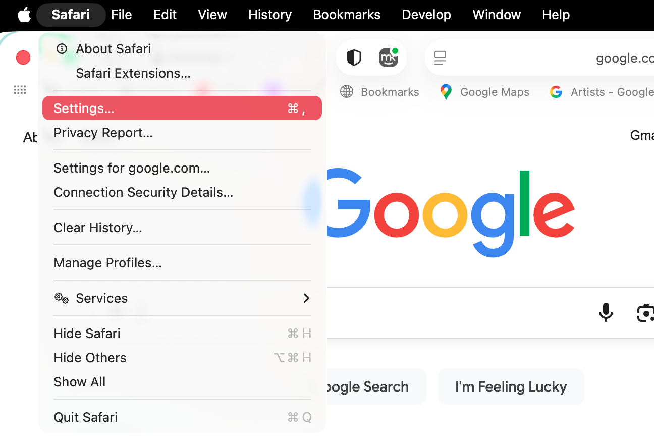 It's easy to change the default download destination for Google's Chrome web browser. Open the app, then select Chrome > Settings from the menu bar at the top of your screen.