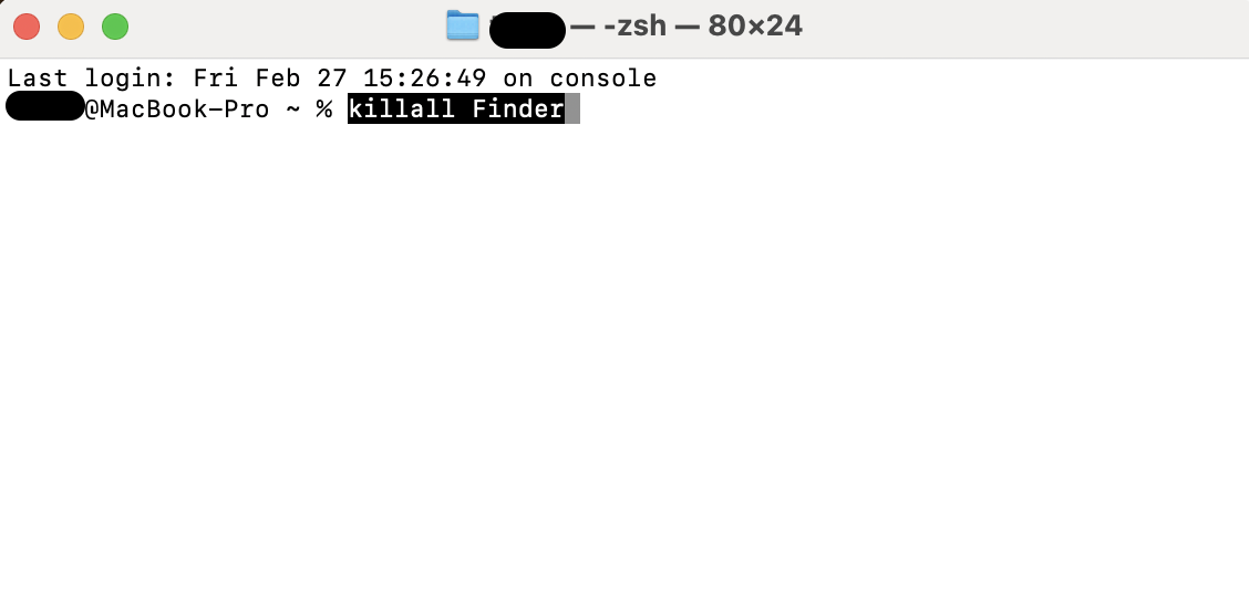 Press Return after the first command, then type killall Finder in Terminal to restart Finder and apply the reset settings.