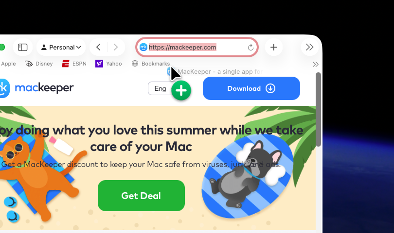 To create a webloc file, all you need to do is drag and drop. Open your browser, navigate to the site you want to save, then click and drag the URL from the web address bar onto your desktop or a Finder window.