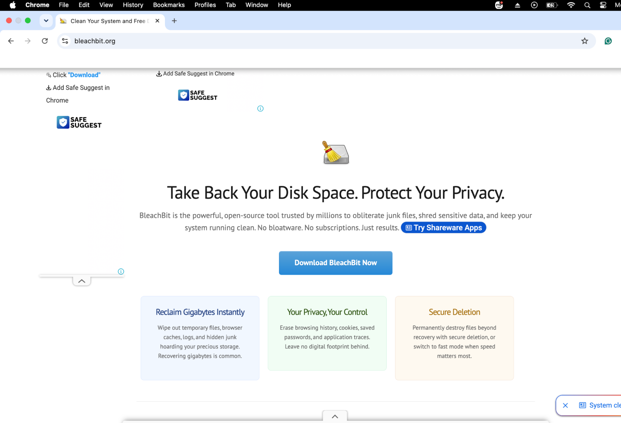 BleachBit is a good ccleaner alternative if you want to reclaim space and ensure your device is well secured.