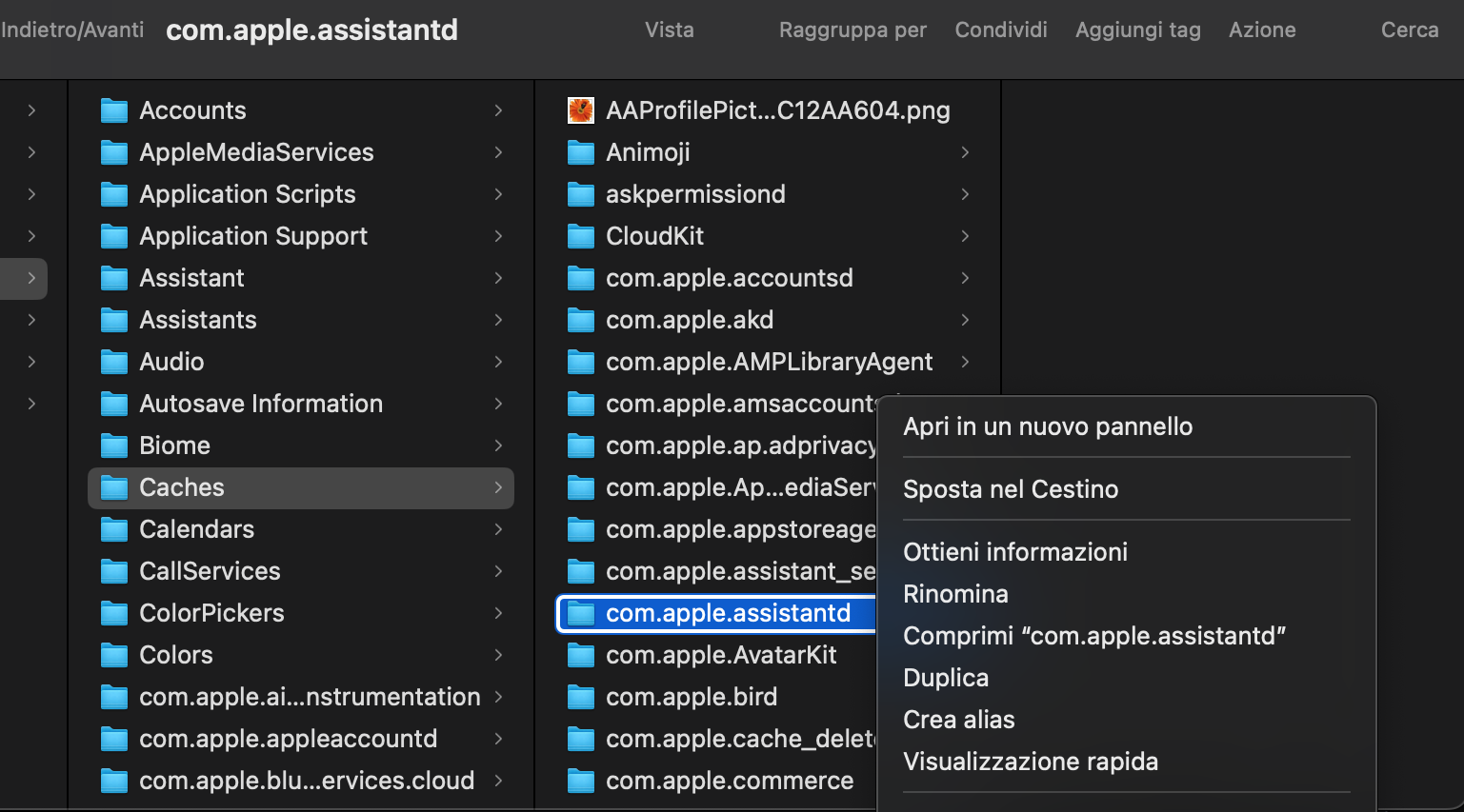 L'ultimo passaggio per cancellare la cache di un'app su un MacBook consiste nel trovare i file che includono il nome dell'app di destinazione, trascinarli nel Cestino e svuotarlo.