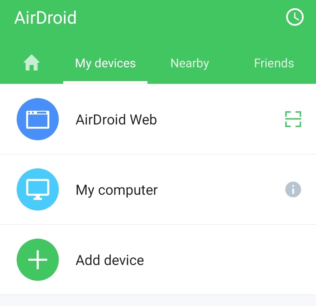 AirDroid lets you connect to your phone over Wi-Fi and even over the internet. It works through a web browser interface. Open the app on your Android device, then select 'AirDroid Web'.