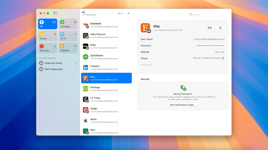 Another key difference over macOS Ventura is the introduction of the new Passwords app in macOS Sequoia.