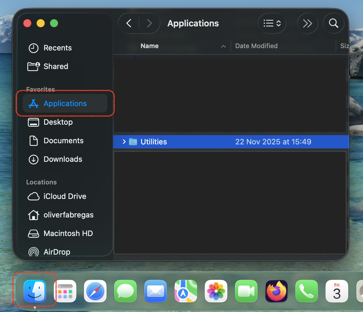 To uninstall Firefox with Terminal, you first need to go to Applications › Utilities and find the app.