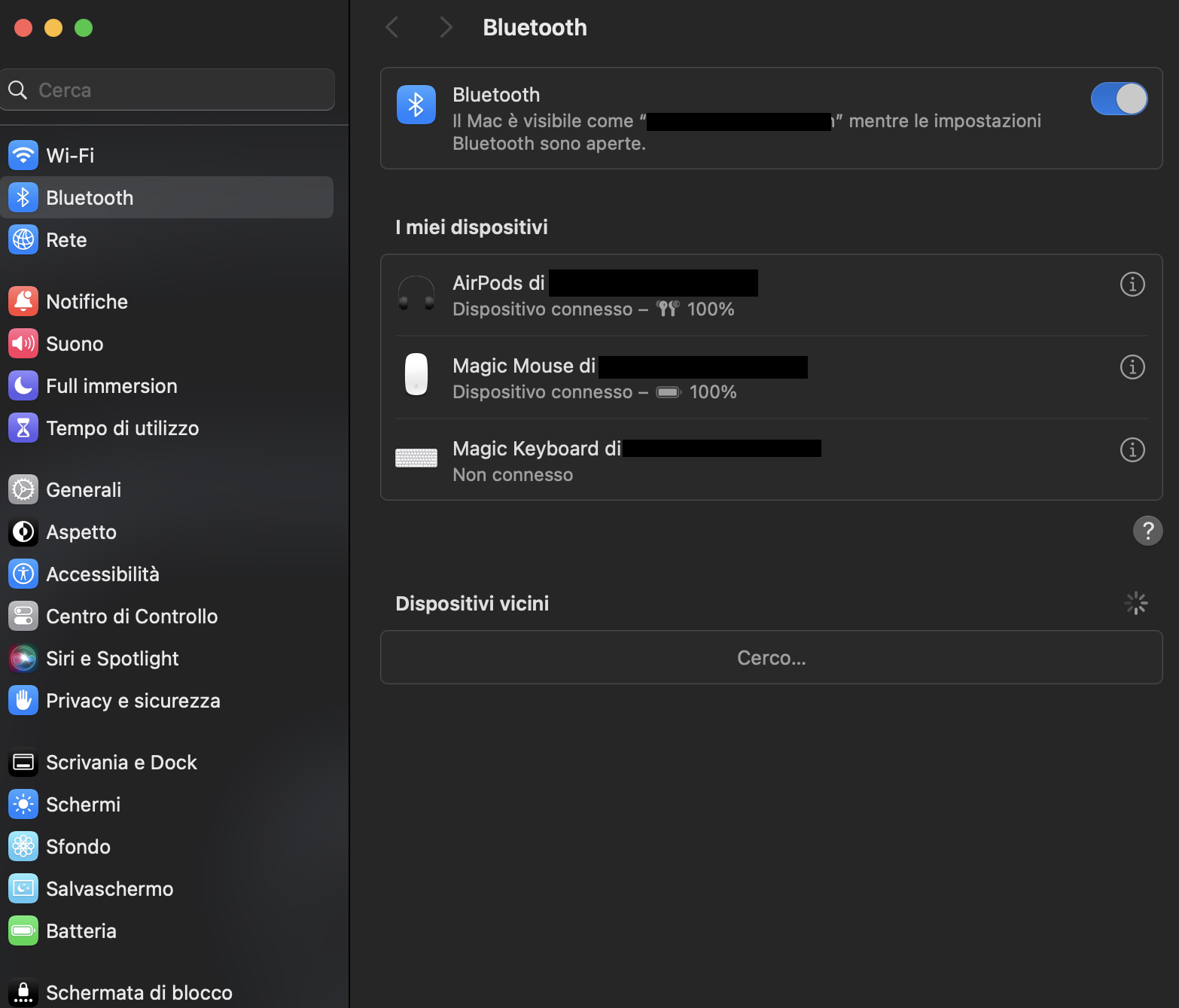 Per associare nuovamente il dispositivo, vai al menu Apple, seleziona Preferenze di Sistema e scegli Bluetooth. Quindi, fai clic tenendo premuto il tasto Ctrl e fai clic sul pulsante Connetti per associare nuovamente i due dispositivi.