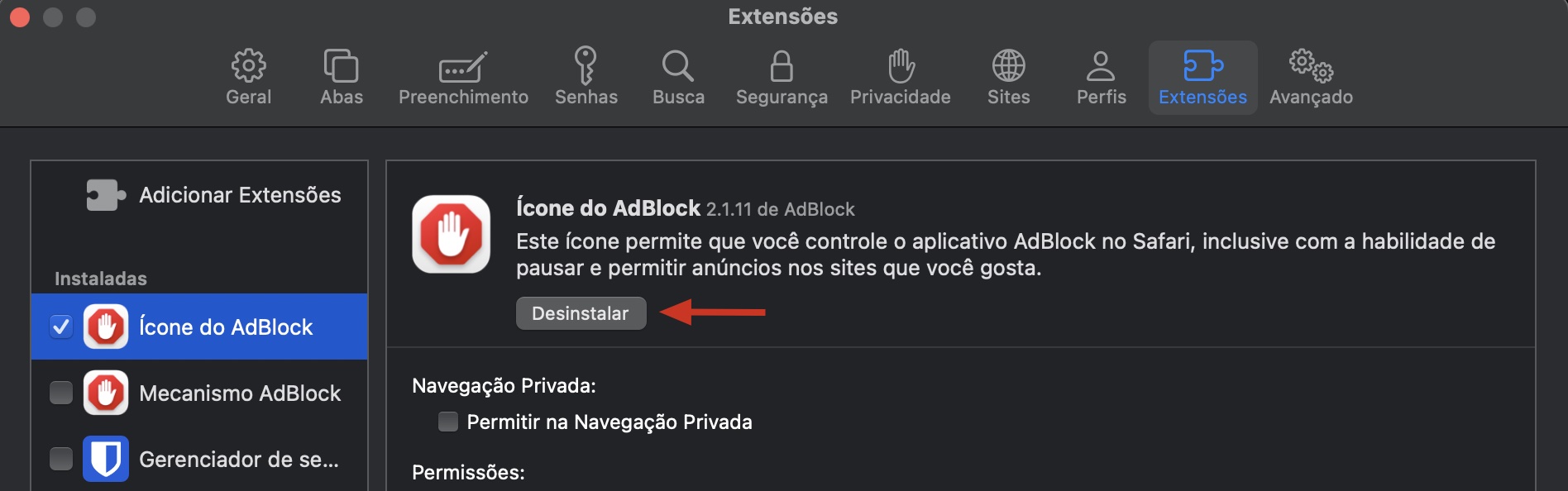 Em Plugins e Extensões, procure os plugins que deseja remover e clique em desinstalar para se livrar dos plugins não utilizados que estão apenas ocupando espaço no seu dispositivo.