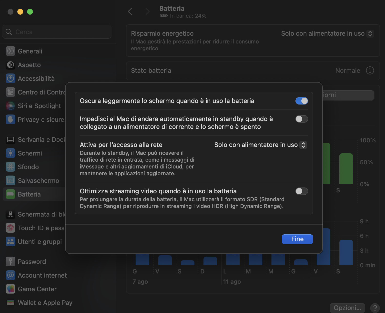 Con alcuni modelli di MacBook, troverai opzioni per attivare la commutazione automatica della scheda grafica. La GPU meno potente genererà meno calore.